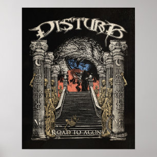 Road to Agony - Retro MetalCore Design Poster