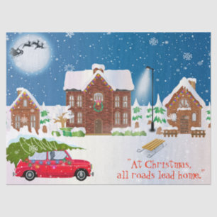 Road To Christmas Home Tissue Paper
