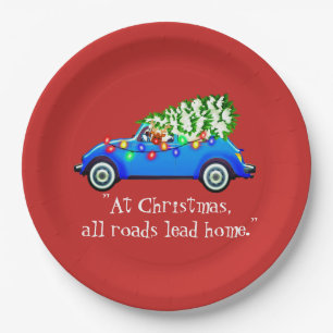 Road To Christmas Paper Plate