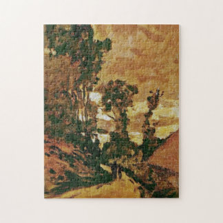 Road to Farm Saint-Simeon Monet Fine Art Jigsaw Puzzle