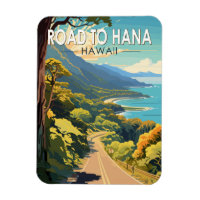Road to Hana Maui Hawaii Travel Art Vintage