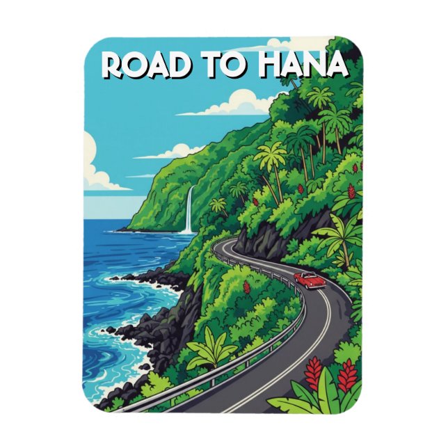 Road to hana Maui Hawaii Travel Magnet (Vertical)