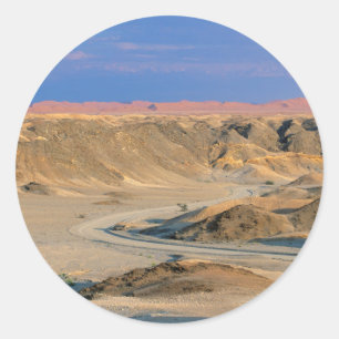 Road To Homeb Through Desert, Namib-Naukluft Classic Round Sticker