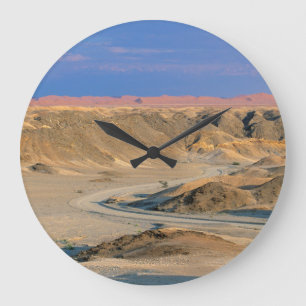 Road To Homeb Through Desert, Namib-Naukluft Large Clock