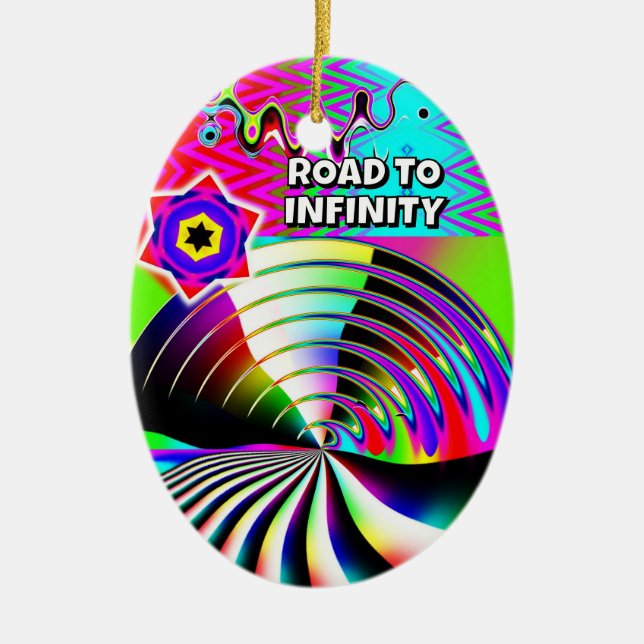Road to Infinity Ceramic Ornament (Front)