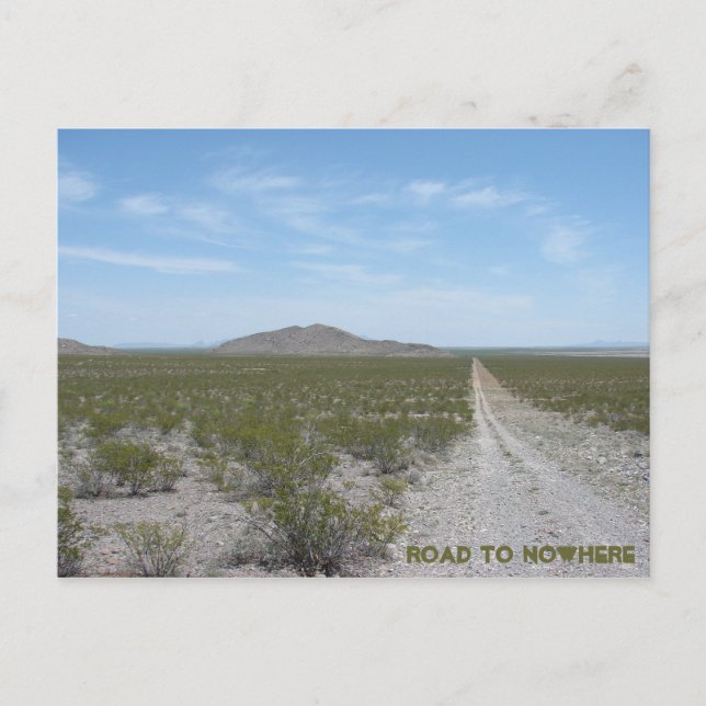 Road to nowhere postcard (Front)