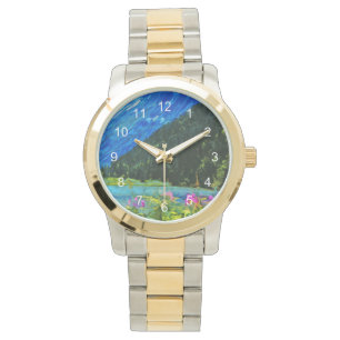 Road to Seward Alaska Abstract Impressionism Watch