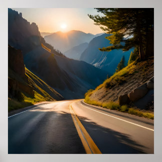Road to sunset poster