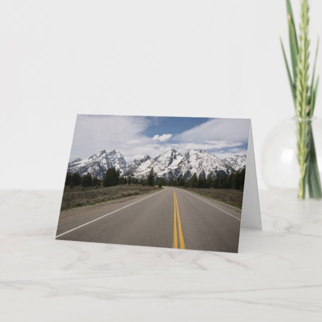 Road to the Teton Mountain Range Card (Front)