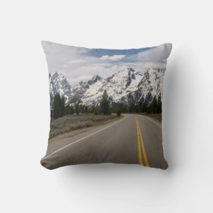 Road to the Teton Mountain Range Cushion