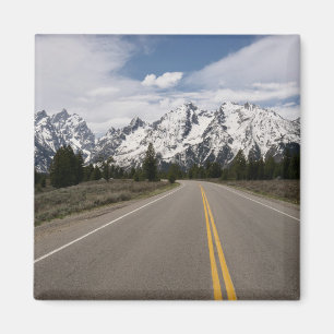 Road to the Teton Mountain Range Magnet