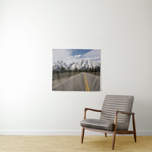 Road to the Teton Mountain Range Tapestry (In Situ (Horizontal))