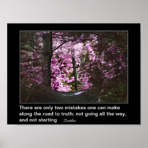 Road To Truth Buddha Inspirational Quote Poster