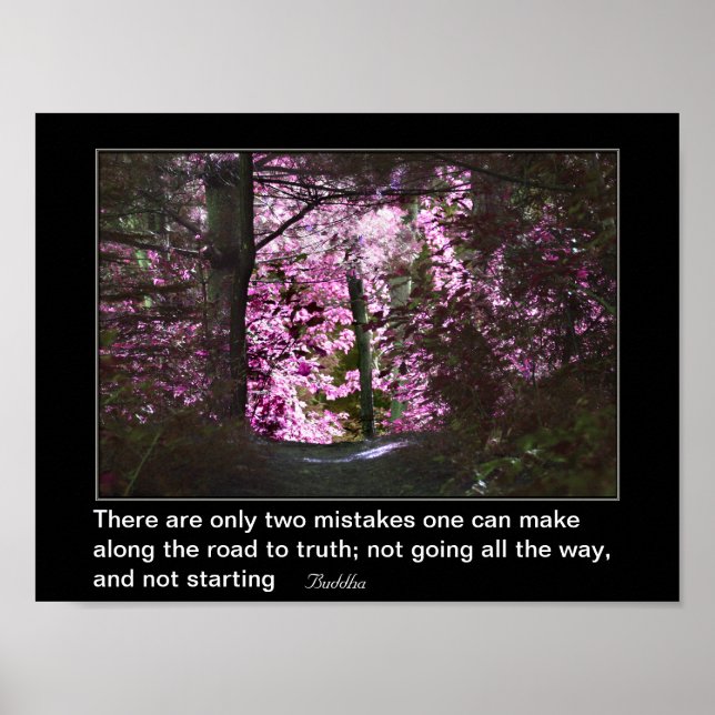 Road To Truth Buddha Inspirational Quote Poster (Front)
