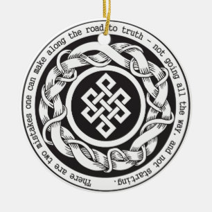 Road to Truth Endless Knot Ceramic Ornament