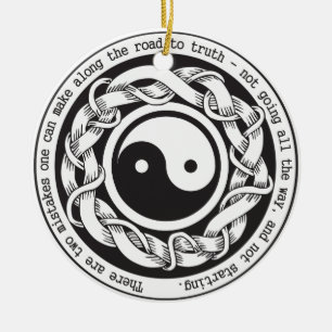 Road to Truth Yin Yang Ceramic Tree Decoration