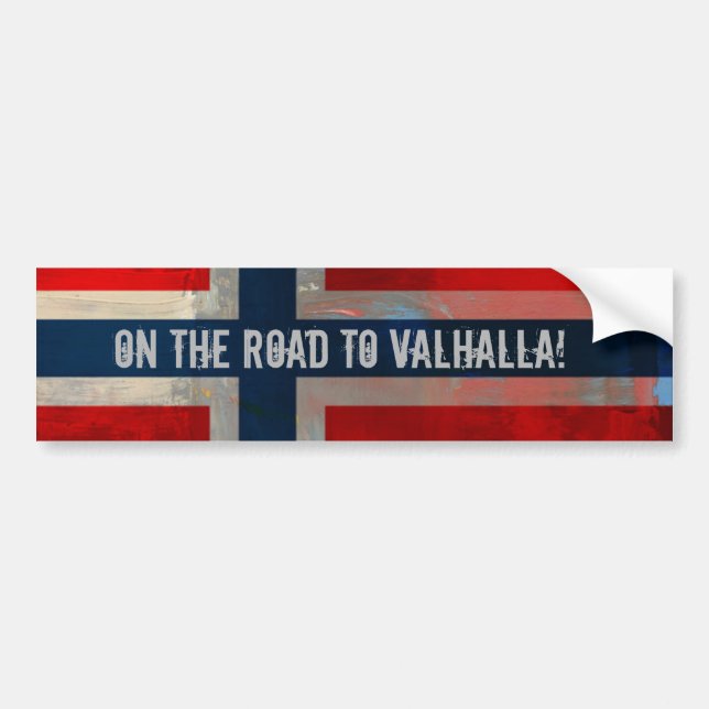 Road to Valhalla Bumper Sticker (Front)