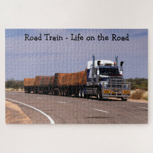 Road Train Life on the Road Semi Truck Jigsaw Puzzle