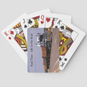 Road Train Life on the Road Semi Truck Playing Cards