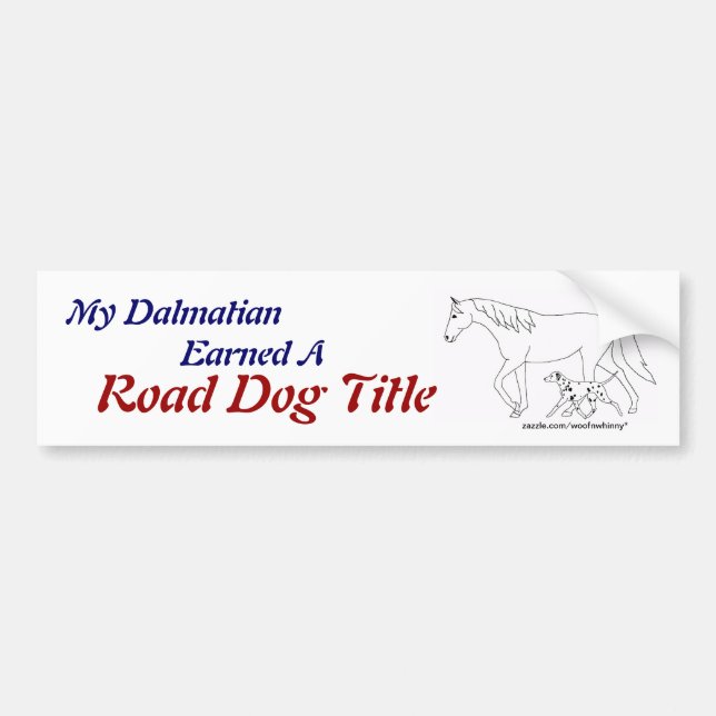 Road Trial: RD Title - Dalmatian Bumper Sticker (Front)