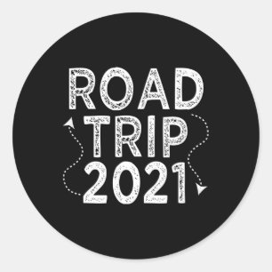 Road Trip 2021 Family Vacation Gear Classic Round Sticker