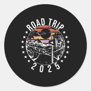 Road Trip 2025 1  Classic Round Sticker