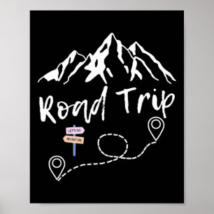 Road Trip 2025 Family Vacation Matching Group Squa Poster