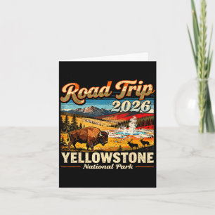 Road trip 2026 yellowstone national park buffalo card