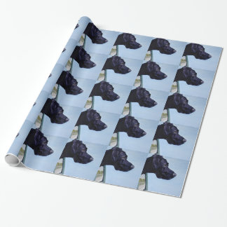 "Road Trip" Black Lab Wrapping Paper