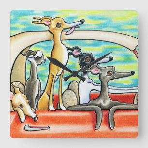 Road Trip by Andie Square Wall Clock