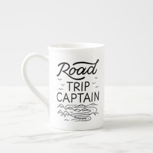Road Trip Captain I - RV Pilot Camping Vacation Bone China Mug