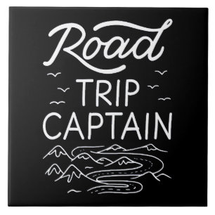 Road Trip Captain I - RV Pilot Camping Vacation Ceramic Tile