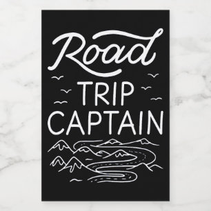 Road Trip Captain I - RV Pilot Camping Vacation Food Label