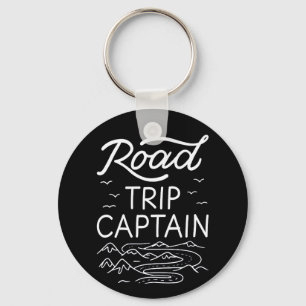 Road Trip Captain I - RV Pilot Camping Vacation Key Ring