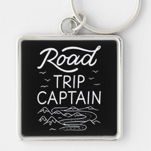 Road Trip Captain I - RV Pilot Camping Vacation Key Ring