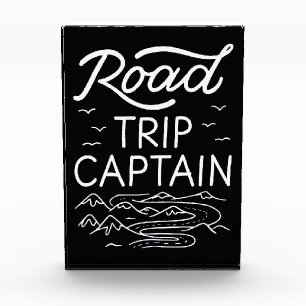 Road Trip Captain I - RV Pilot Camping Vacation Photo Block