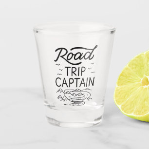 Road Trip Captain I - RV Pilot Camping Vacation Shot Glass