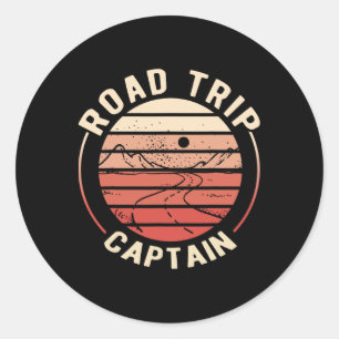 Road Trip Captain Road Trip 1 Classic Round Sticker