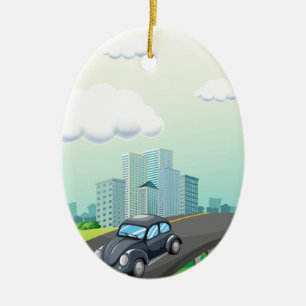Road trip ceramic ornament