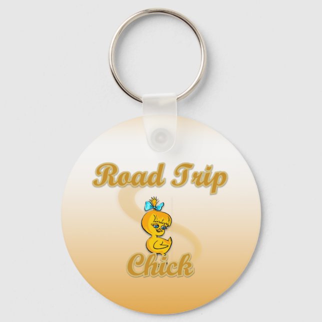Road Trip Chick Key Ring (Front)
