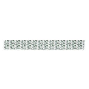 Road trip Christmas holiday toile   green Satin Ribbon