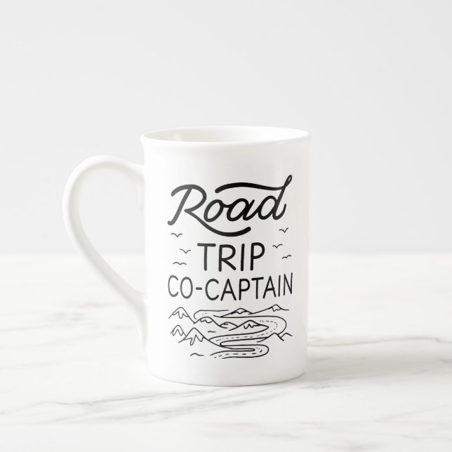 Road Trip Co-Captain I Bone China Mug (Left)