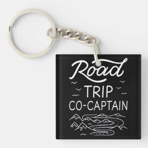 Road Trip Co-Captain I - RV Navigator Camping Love Key Ring