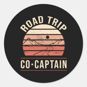 Road Trip Co Captain Road Trip Classic Round Sticker
