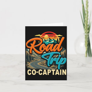 Road trip co captain travelling family camping card