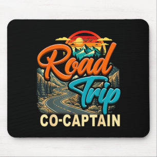 Road trip co captain travelling family camping mouse pad