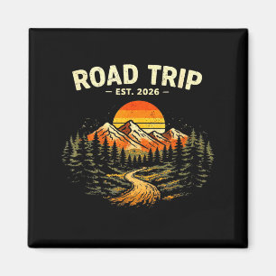 Road Trip Est 2026 Family Vacation Travel Spring Magnet