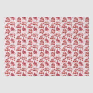 Road trip holiday toile   red tissue paper