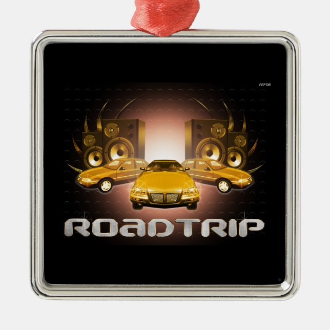 Road Trip Metal Tree Decoration (Front)