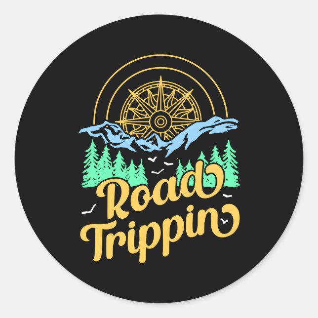 Road Trip Road Trip Classic Round Sticker (Front)